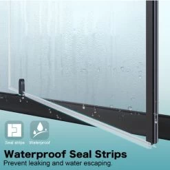 ELEGANT 700mm Black Frame Pivot Shower Door Enclosure Reversible Bathroom Wet Room -Comfort Bathroom Store 75365164 5