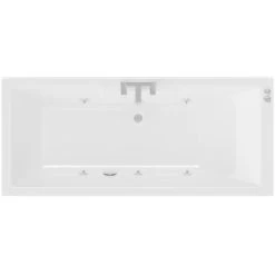 Legend 1600mm X 700mm Left Hand 6 Jet Chrome V-Tec Single Ended Whirlpool Bath