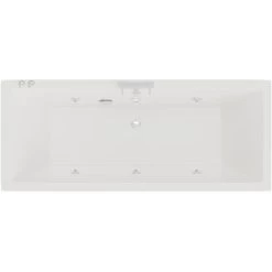 Wholesale Domestic Square 1700mm X 750mm 6 Jet Chrome V-Tec Double Ended Whirlpool Bath