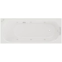 Wholesale Domestic Compact 1500mm X 700mm 6 Jet Chrome V-Tec Single Ended Whirlpool Bath