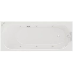 Wholesale Domestic Compact 1700mm X 700mm 6 Jet Chrome V-Tec Single Ended Whirlpool Bath