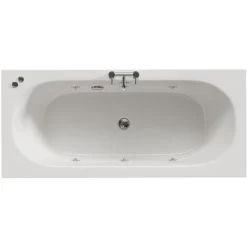 Wholesale Domestic Metropole 1700mm X 750mm 6 Jet Chrome V-Tec Double Ended Whirlpool Bath