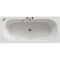 Wholesale Domestic Metropole 1800mm X 800mm 6 Jet Chrome V-Tec Double Ended Whirlpool Bath
