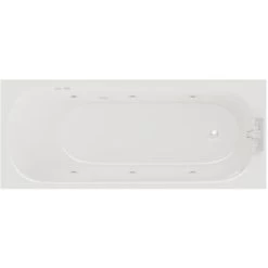 Wholesale Domestic Compact 1500mm X 700mm 6 Jet Chrome Flat Jet Single Ended Whirlpool Bath