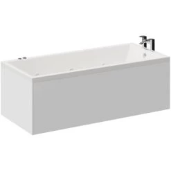Wholesale Domestic Summit 1800mm X 800mm 12 Jet Chrome V-Tec Single Ended Whirlpool Bath -Comfort Bathroom Store 7566282 4
