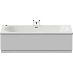 Wholesale Domestic Metropole 1800mm X 800mm 12 Jet Chrome V-Tec Double Ended Whirlpool Bath -Comfort Bathroom Store 7566285 3