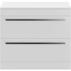 Wholesale Domestic Select Gloss White 900mm Floor Standing 2 Drawer Storage Unit -Comfort Bathroom Store 7566344 2