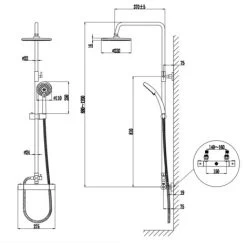 Sky Thermostatic Mixer Shower Set COOL TOUCH Thermostatic Valve Round Silver -Comfort Bathroom Store 76385526 5