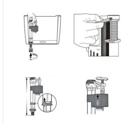 Horizontal Float Valve,Reversible Float Valve For WC Supply,Toilet Flush Valves Push Button Fill Valve Dual Flush Siphon Bathroom Blue And White G1/2 For Bathroom Hotel Apartment(G1/2) 11 Horizontal Float Valve,Reversible Float Valve For WC Supply,Toilet Flush Valves Push Button Fill Valve Dual Flush Siphon Bathroom Blue And White G1/2 For Bathroom Hotel Apartment(G1/2) -Comfort Bathroom Store 76689116 5