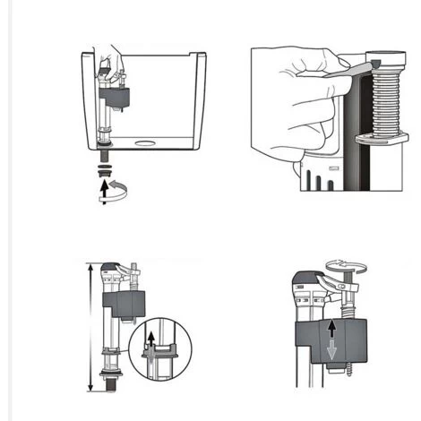 Horizontal Float Valve,Reversible Float Valve For WC Supply,Toilet Flush Valves Push Button Fill Valve Dual Flush Siphon Bathroom Blue And White G1/2 For Bathroom Hotel Apartment(G1/2) 7 Horizontal Float Valve,Reversible Float Valve For WC Supply,Toilet Flush Valves Push Button Fill Valve Dual Flush Siphon Bathroom Blue And White G1/2 For Bathroom Hotel Apartment(G1/2) - Image 5