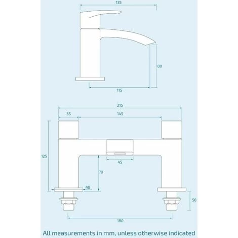 Black Matt Waterfall Bath Filler Tap Lever Round Deck Mounted Modern 5 Black Matt Waterfall Bath Filler Tap Lever Round Deck Mounted Modern - Image 3