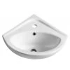 Bathroom Cloakroom Ceramic 1 Tap Hole Compact Small Mini Corner Wash Basin Sink -Comfort Bathroom Store 76756457 1