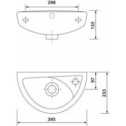 Small Compact Bathroom Cloakroom Basin Sink Wall Hung 395 7 Small Compact Bathroom Cloakroom Basin Sink Wall Hung 395 -Comfort Bathroom Store 76756478 3