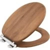 Driftwood Effect Wooden Toilet Seat Heavy Duty Bar Duty Wood Effect Finish -Comfort Bathroom Store 76756487 1