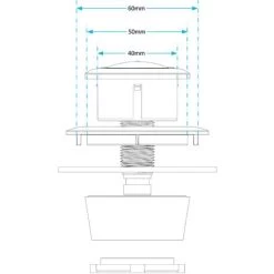 Matt Black Dual Flush Toilet Push Button For Cable Operated Cisterns -Comfort Bathroom Store 76756492 4