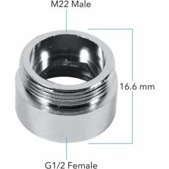 Way Shower Diverter Valve Hand Shower Diverter Valve Stop Valve For Kitchen Or Bathroom With Faucet Adapter M22-M24, M22-G1/2” 9 Way Shower Diverter Valve Hand Shower Diverter Valve Stop Valve For Kitchen Or Bathroom With Faucet Adapter M22-M24, M22-G1/2” -Comfort Bathroom Store 76957348 3