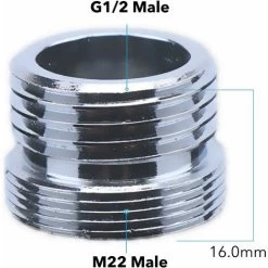 Way Shower Diverter Valve Hand Shower Diverter Valve Stop Valve For Kitchen Or Bathroom With Faucet Adapter M22-M24, M22-G1/2” 10 Way Shower Diverter Valve Hand Shower Diverter Valve Stop Valve For Kitchen Or Bathroom With Faucet Adapter M22-M24, M22-G1/2” -Comfort Bathroom Store 76957348 4