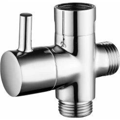 Solid Brass 3 Way Valve G1/2 Hand Shower Shower Components Universal Fitting, Chrome DSF007