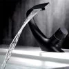 Modern Bathroom Faucet Black Macaron Waterfall Basin Faucet Brass Basin Mixer Tap Ceramic Hot Cold Available Removable Aerator - For Bathroom Toilet -Comfort Bathroom Store 77094686 1