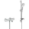 Hansgrohe Ecostat 1001 CL Pack Thermostatic Bath/shower Mixer + Crometta Vario Shower Set With Soap Dish (13201000-Crometta2) -Comfort Bathroom Store 77299165 1