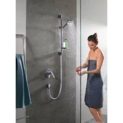 Hansgrohe Ecostat 1001 CL Pack Thermostatic Bath/shower Mixer + Crometta Vario Shower Set With Soap Dish (13201000-Crometta2) -Comfort Bathroom Store 77299165 4