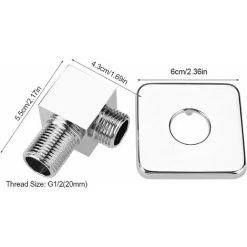 Shower Outlet Elbow Wall Supply Elbow Hand Shower Outlet Shower Hose Connector For Bathroom Hand Shower, 1/2 -Comfort Bathroom Store 77637310 4