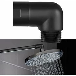 Hand Shower Elbow Adapter For 90 Degree Shower Arm Matte Black -Comfort Bathroom Store 77637318 3