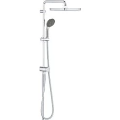 Grohe Vitalio Start System 250 Cube Flex Shower Column With Manual Diverter, Chrome (26698000)