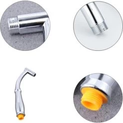 Shower Head Extender Adjustable Shower Extension Arm Handy Shower Extension Arm ABS Shower Extension Arm To Connect And Extend Shower Head 1 Piece (Silver) -Comfort Bathroom Store 78580436 4
