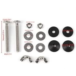 Toilet Bolt, Toilet To Bowl Bolt Kit With Rubber Washer And Wing Nut Stainless Steel Toilet Seat Bolt, Toilet Tank Retention Fixing Kit 2 3/4 X 5/16 (M70 X 8) 2 Pieces -Comfort Bathroom Store 78580669 5