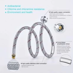 Armored Hose 60cm Long Connection Pipes For Water Tap Compression Thread Flexible Water Hose 2 Pieces -Comfort Bathroom Store 78703038 4