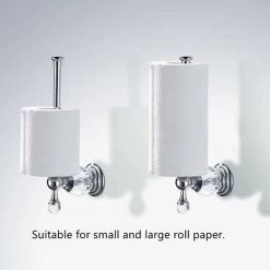 Toilet Paper Holder, Bathroom Crystal Tissue Paper Holder, Silver Toilet Paper Roll -Comfort Bathroom Store 78706927 4