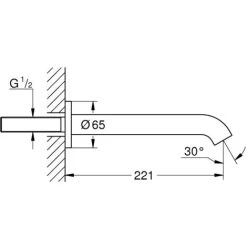 Grohe Essence Bath Spout, Chrome (13449001) -Comfort Bathroom Store 78996352 3