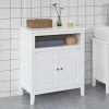 SoBuy Free Bathroom Standing Cupboard Storage Cabinet, White Wood,FRG204-W -Comfort Bathroom Store 7900992 1