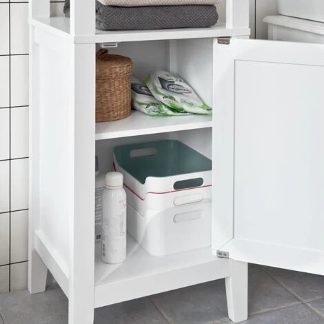 SoBuy Floor Standing Tall Boy Bathroom Storage Cabinet Unit, White, FRG205-W 7 SoBuy Floor Standing Tall Boy Bathroom Storage Cabinet Unit, White, FRG205-W - Image 5