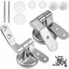 Toilet Seat Hinges Stainless Steel Toilet Seat Fixing Set For Most Wooden Toilet Seats Resin MDF Toilet Lid With Fittings -Comfort Bathroom Store 79177870 1