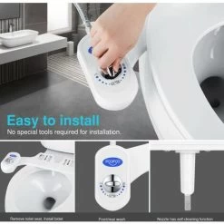 2 Pack Bidet Non-Electric Mechanical Self Cleaning Nozzles White For Toilet Attachment Easy To Install -Comfort Bathroom Store 79653082 5