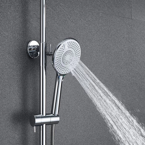 AICA Bathroom Thermostatic Mixer Shower Set Square Silver Twin Head Exposed Valve 255mm Round 6 AICA Bathroom Thermostatic Mixer Shower Set Square Silver Twin Head Exposed Valve 255mm Round - Image 4