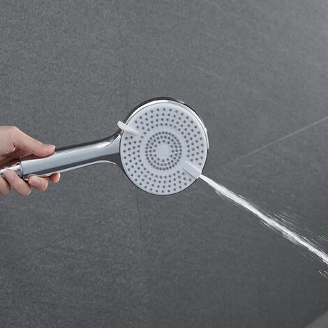 AICA Bathroom Thermostatic Mixer Shower Set Square Silver Twin Head Exposed Valve 255mm Round 7 AICA Bathroom Thermostatic Mixer Shower Set Square Silver Twin Head Exposed Valve 255mm Round - Image 5