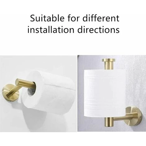Home Toilet Paper Holder 304 Stainless Steel Wall Mounted Toilet Roll Holder For Bathroom Toilet Accessory Brushed Gold Rlife 6 Home Toilet Paper Holder 304 Stainless Steel Wall Mounted Toilet Roll Holder For Bathroom Toilet Accessory Brushed Gold Rlife - Image 4