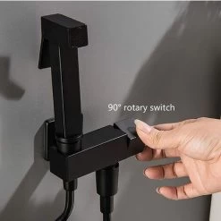 Toilet Spray Kit, Black Brass Hand Held Bidet Sprayer Bidet Sprayer Wall Mounted Toilet Sprayer Complete Kit G1/2 -Comfort Bathroom Store 80402576 4