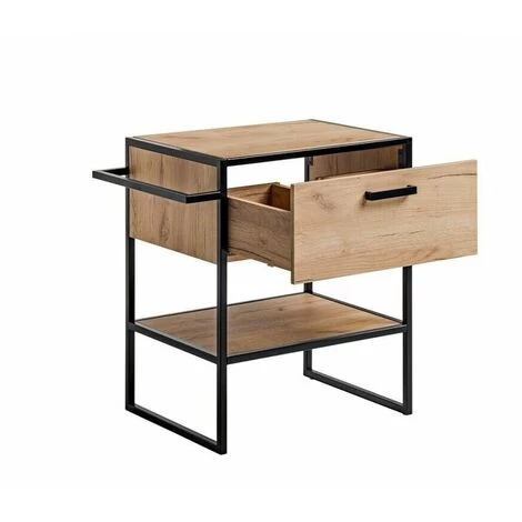 Bathroom Vanity Unit 700 Countertop Sink Floor Cabinet Black Metal Oak Finish Loft Freestanding Drawer Brook 5 Bathroom Vanity Unit 700 Countertop Sink Floor Cabinet Black Metal Oak Finish Loft Freestanding Drawer Brook - Image 3