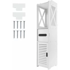 Bathroom Storage Cabinet Shelf Floor Standing Waterproof Organizer Rack Kitchen -Comfort Bathroom Store 81246674 3