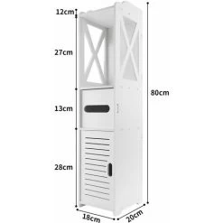 Bathroom Storage Cabinet Shelf Floor Standing Waterproof Organizer Rack Kitchen -Comfort Bathroom Store 81246674 4