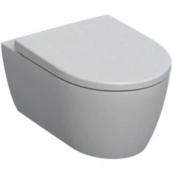 Geberit ICon Rimfree Wall-hung Toilet With Invisible Fixings, Shrouded, With Softclose Seat (501.664.00.1)