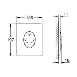 Grohe Start Two-touch Flush Plate, Matt Black (38964KF0) -Comfort Bathroom Store 81548934 4