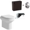 Orchard Wharfe Rimless Back To Wall Toilet And Wrapover Soft Close Toilet Seat And Concealed Cistern With Side Inlet 1 Orchard Wharfe Rimless Back To Wall Toilet And Wrapover Soft Close Toilet Seat And Concealed Cistern With Side Inlet -Comfort Bathroom Store 81849982 1
