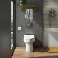Orchard Wharfe Rimless Back To Wall Toilet And Wrapover Soft Close Toilet Seat