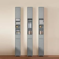 SoBuy Bathroom Tall Cabinet Cupboard Bathroom Cabinet Storage Cabinet,BZR34-HG -Comfort Bathroom Store 81853055 3