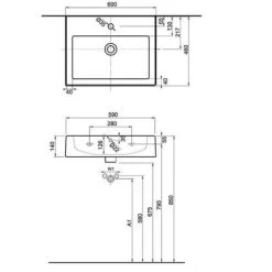 KOLO By Geberit Twins Rectangular Washbasin 60x46cm With Overflow (L51160000) 8 KOLO By Geberit Twins Rectangular Washbasin 60x46cm With Overflow (L51160000) -Comfort Bathroom Store 81977868 3